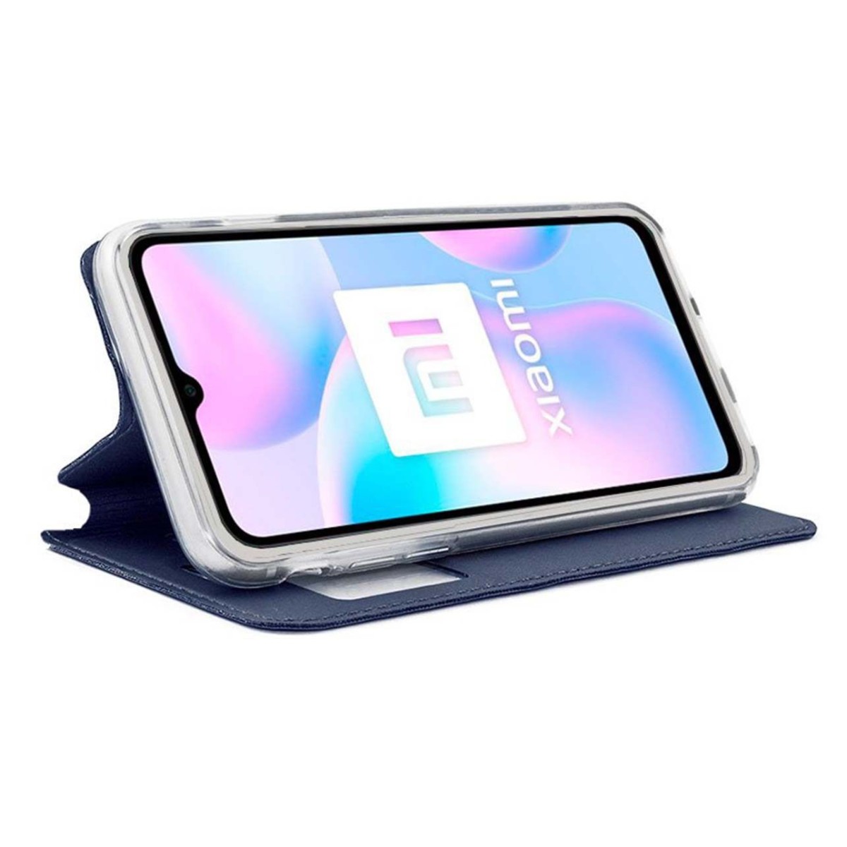 Funda Libro Soporte con Ventana para Xiaomi Redmi 9A / 9AT color Azul