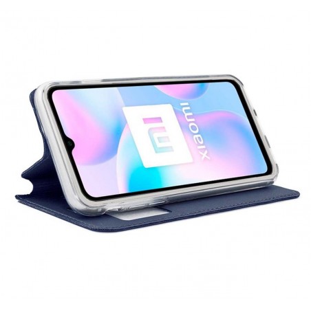 Funda Libro Soporte con Ventana para Xiaomi Redmi 9A / 9AT color Azul
