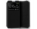 Funda Libro Soporte con Ventana para Xiaomi Redmi 9A / 9AT color Negra