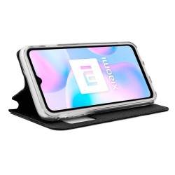 Funda Libro Soporte con Ventana para Xiaomi Redmi 9A / 9AT color Negra 2