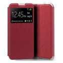 Funda Libro Soporte con Ventana para Xiaomi Redmi 9A / 9AT color Roja