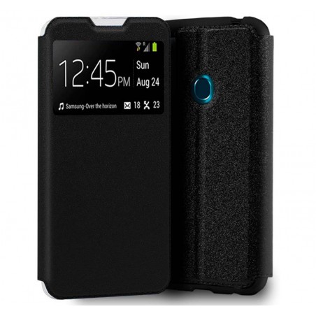 Funda Libro Soporte con Ventana para Zte Blade 10 Smart color Negra