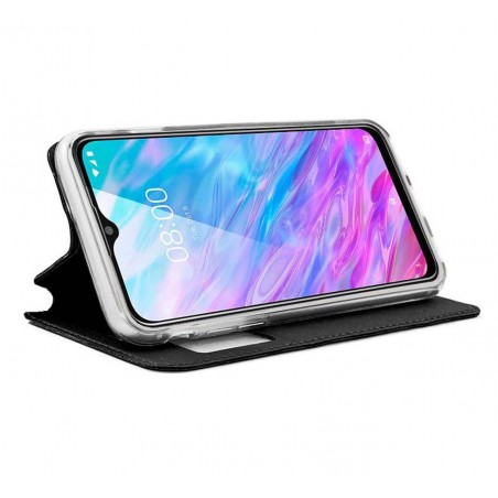 Funda Libro Soporte con Ventana para Zte Blade 10 Smart color Negra