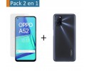 Pack 2 En 1 Funda Gel Transparente + Protector Cristal Templado para Oppo A52 / A72
