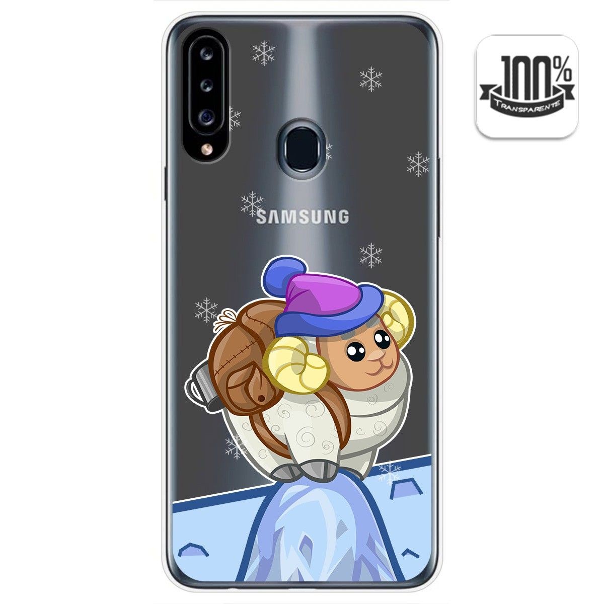 Funda Gel Transparente para Samsung Galaxy A20s diseño Cabra Dibujos