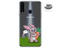 Funda Gel Transparente para Samsung Galaxy A20s diseño Conejo Dibujos