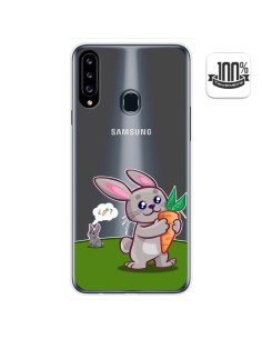 Funda Gel Transparente para Samsung Galaxy A20s diseño Conejo Dibujos