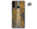 Funda Gel Transparente para Samsung Galaxy A20s diseño Hojas Dibujos