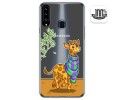 Funda Gel Transparente para Samsung Galaxy A20s diseño Jirafa Dibujos