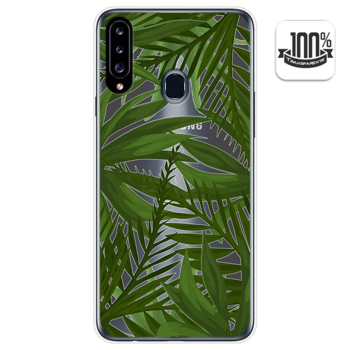 Funda Gel Transparente para Samsung Galaxy A20s diseño Jungla Dibujos