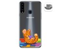 Funda Gel Transparente para Samsung Galaxy A20s diseño Leopardo Dibujos