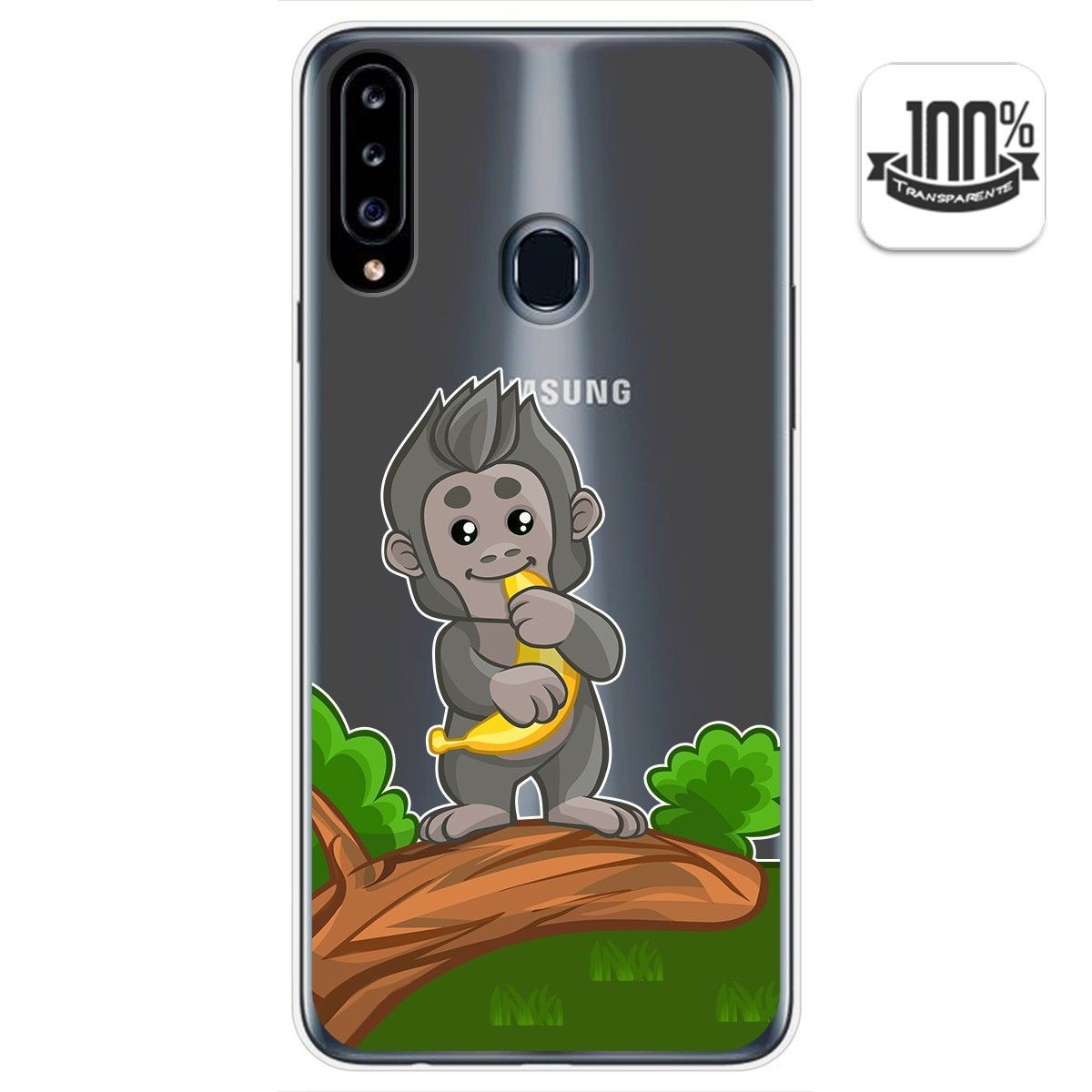 Funda Gel Transparente para Samsung Galaxy A20s diseño Mono Dibujos