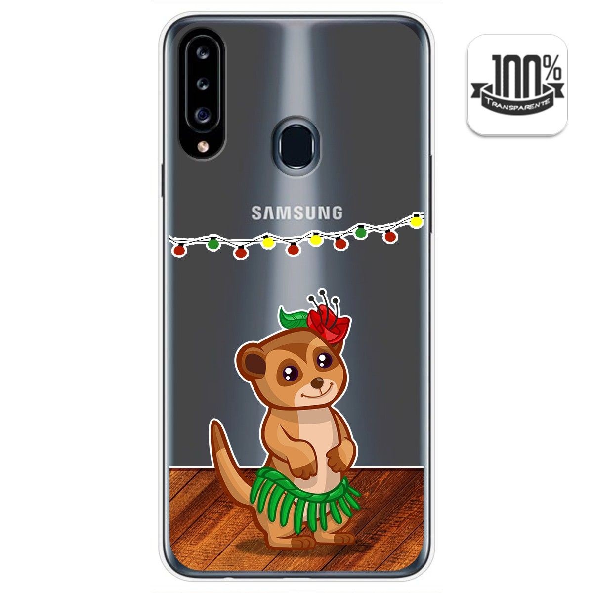 Funda Gel Transparente para Samsung Galaxy A20s diseño Suricata Dibujos