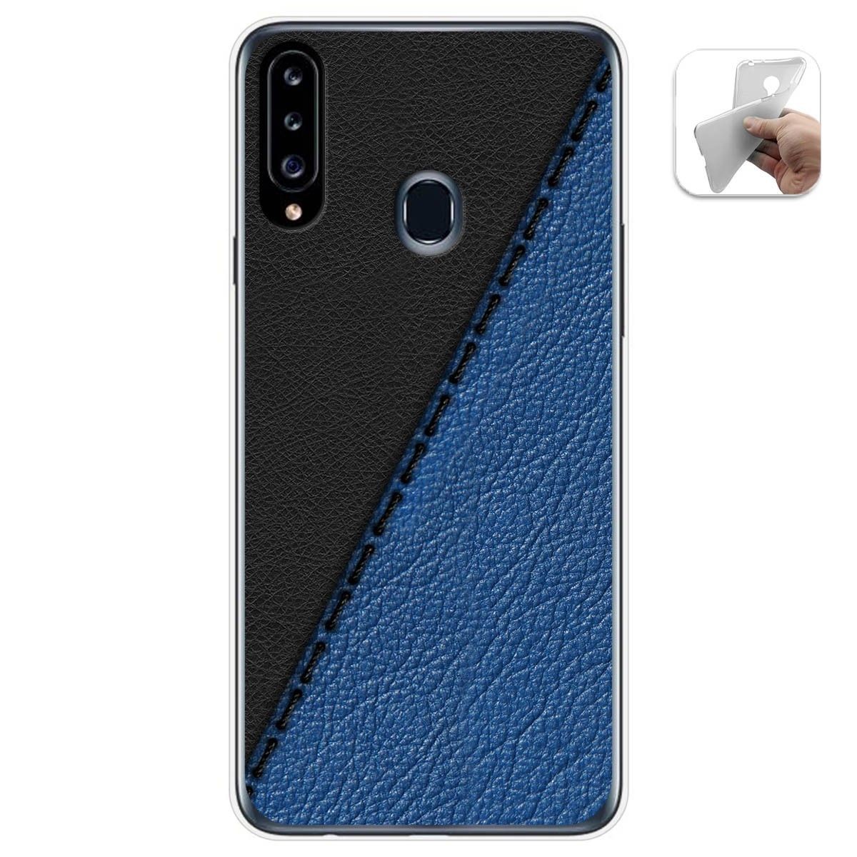Funda Gel Tpu para Samsung Galaxy A20s diseño Cuero 02 Dibujos