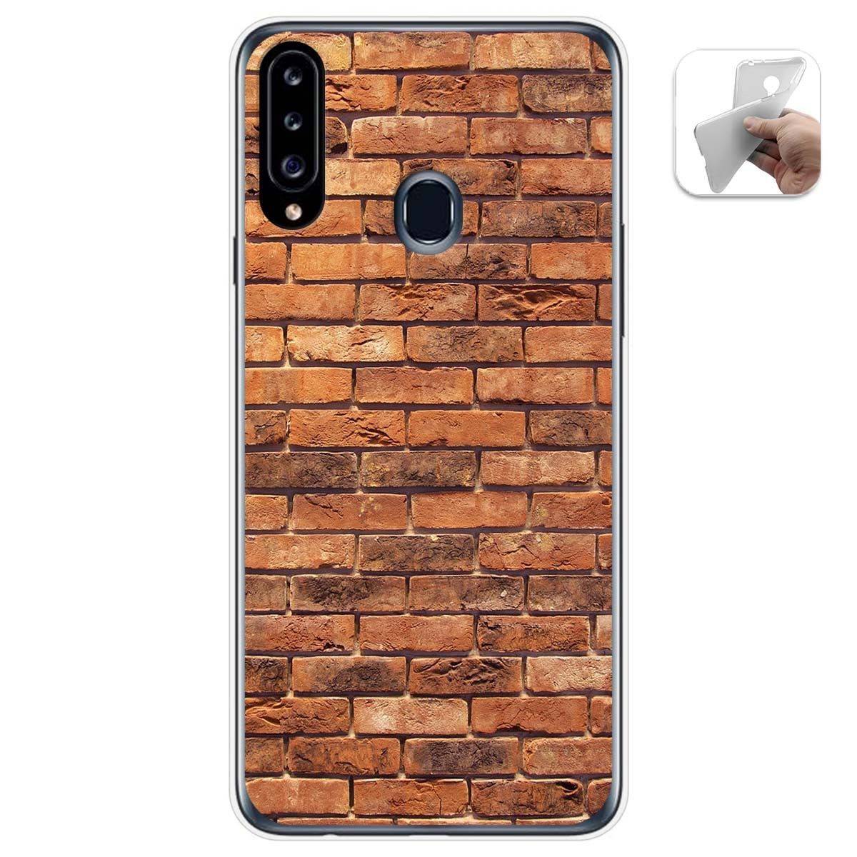 Funda Gel Tpu para Samsung Galaxy A20s diseño Ladrillo 04 Dibujos