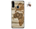 Funda Gel Tpu para Samsung Galaxy A20s diseño Madera 07 Dibujos