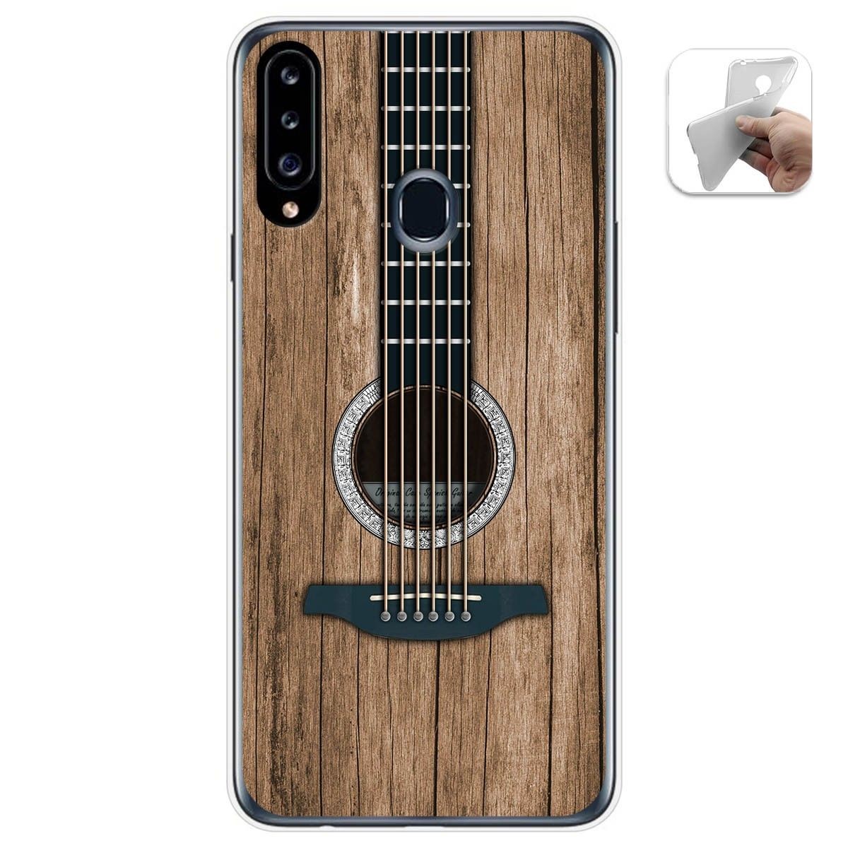 Funda Gel Tpu para Samsung Galaxy A20s diseño Madera 11 Dibujos