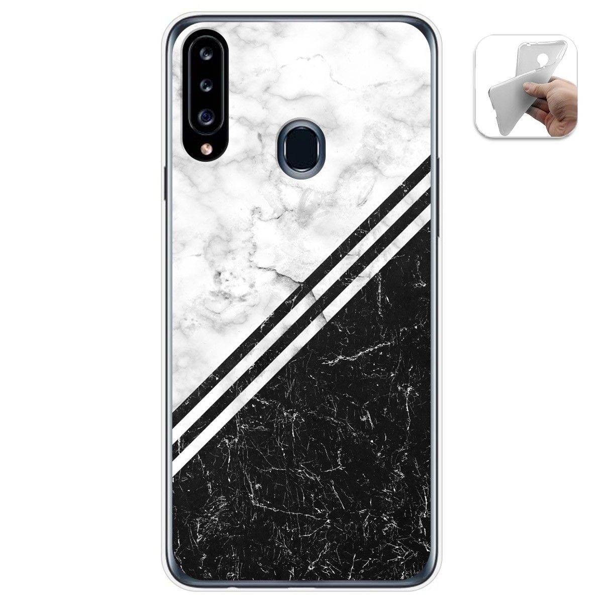 Funda Gel Tpu para Samsung Galaxy A20s diseño Mármol 01 Dibujos
