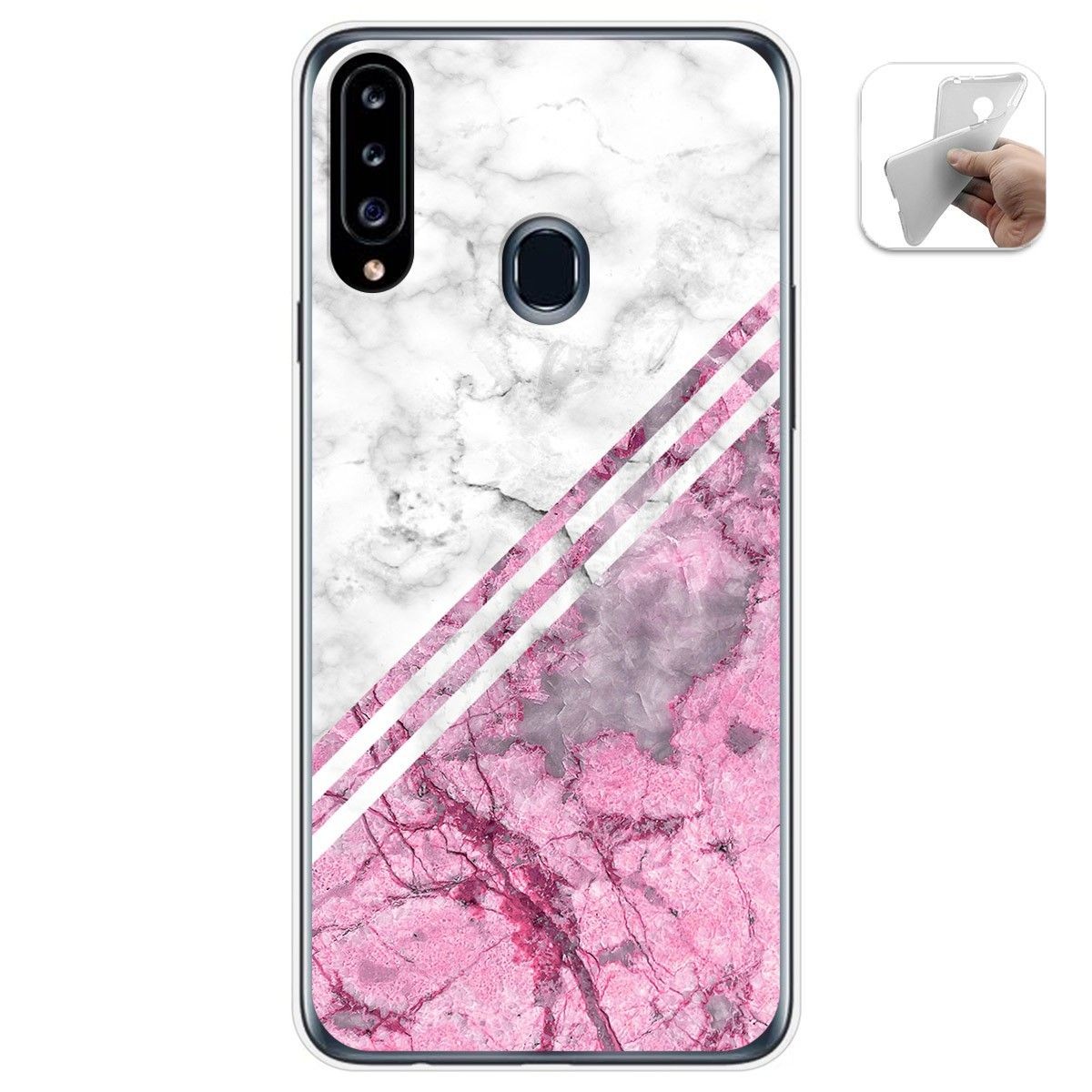 Funda Gel Tpu para Samsung Galaxy A20s diseño Mármol 03 Dibujos