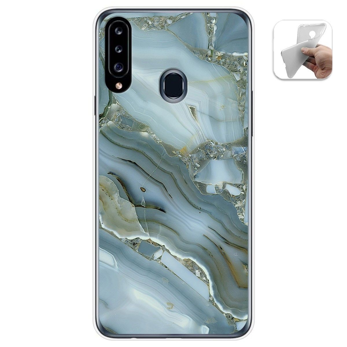 Funda Gel Tpu para Samsung Galaxy A20s diseño Mármol 09 Dibujos