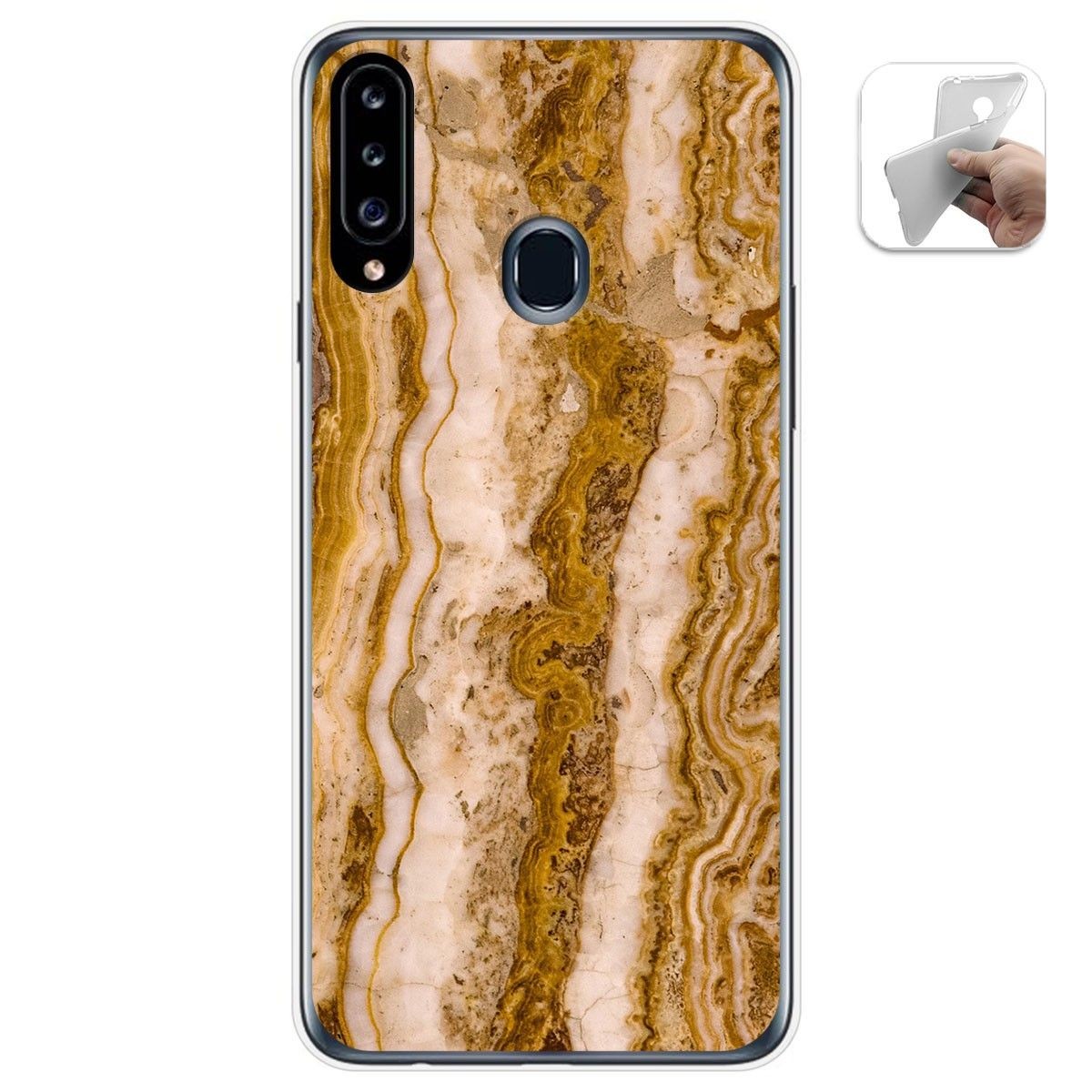 Funda Gel Tpu para Samsung Galaxy A20s diseño Mármol 10 Dibujos