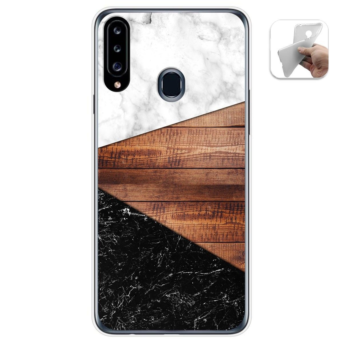 Funda Gel Tpu para Samsung Galaxy A20s diseño Mármol 11 Dibujos