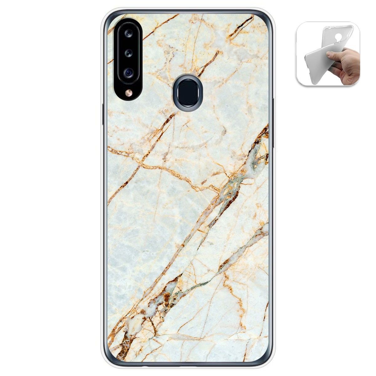 Funda Gel Tpu para Samsung Galaxy A20s diseño Mármol 13 Dibujos
