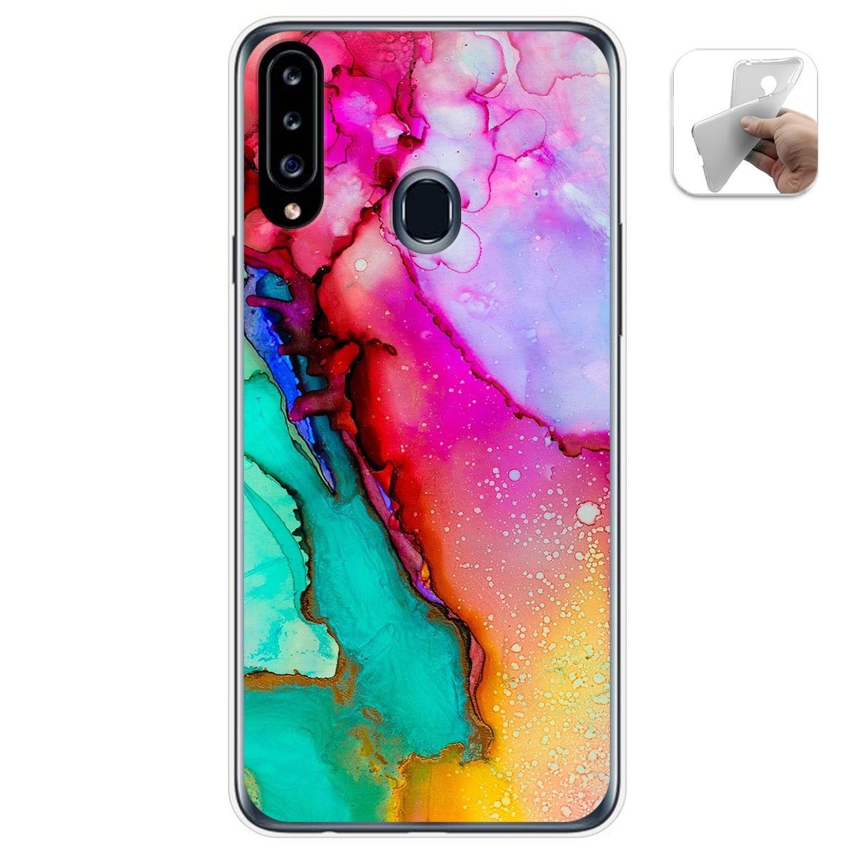 Funda Gel Tpu para Samsung Galaxy A20s diseño Mármol 15 Dibujos