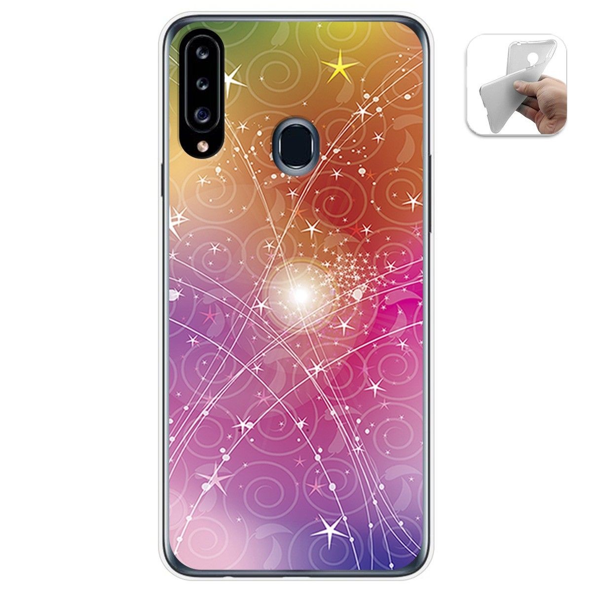 Funda Gel Tpu para Samsung Galaxy A20s diseño Abstracto Dibujos