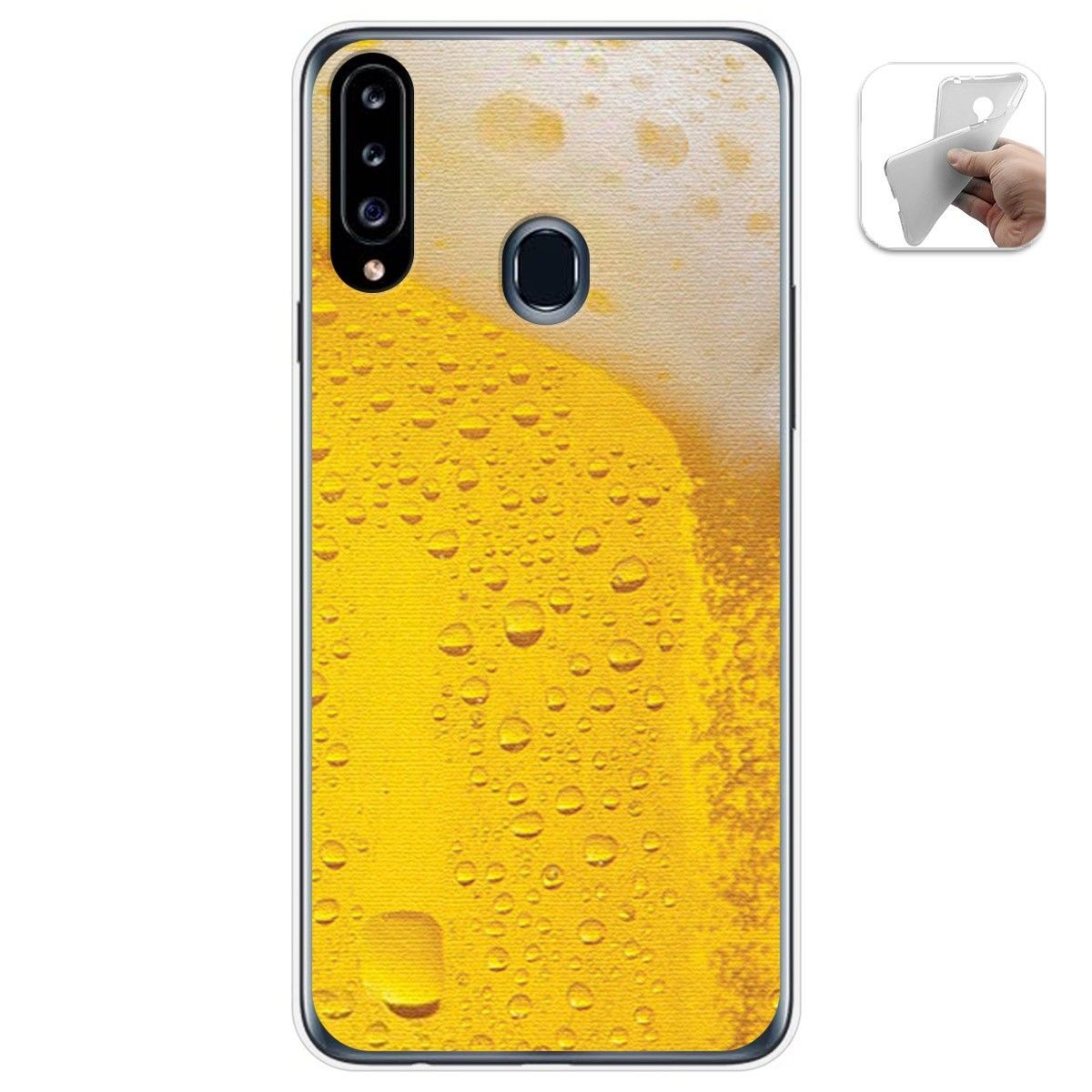 Funda Gel Tpu para Samsung Galaxy A20s diseño Cerveza Dibujos
