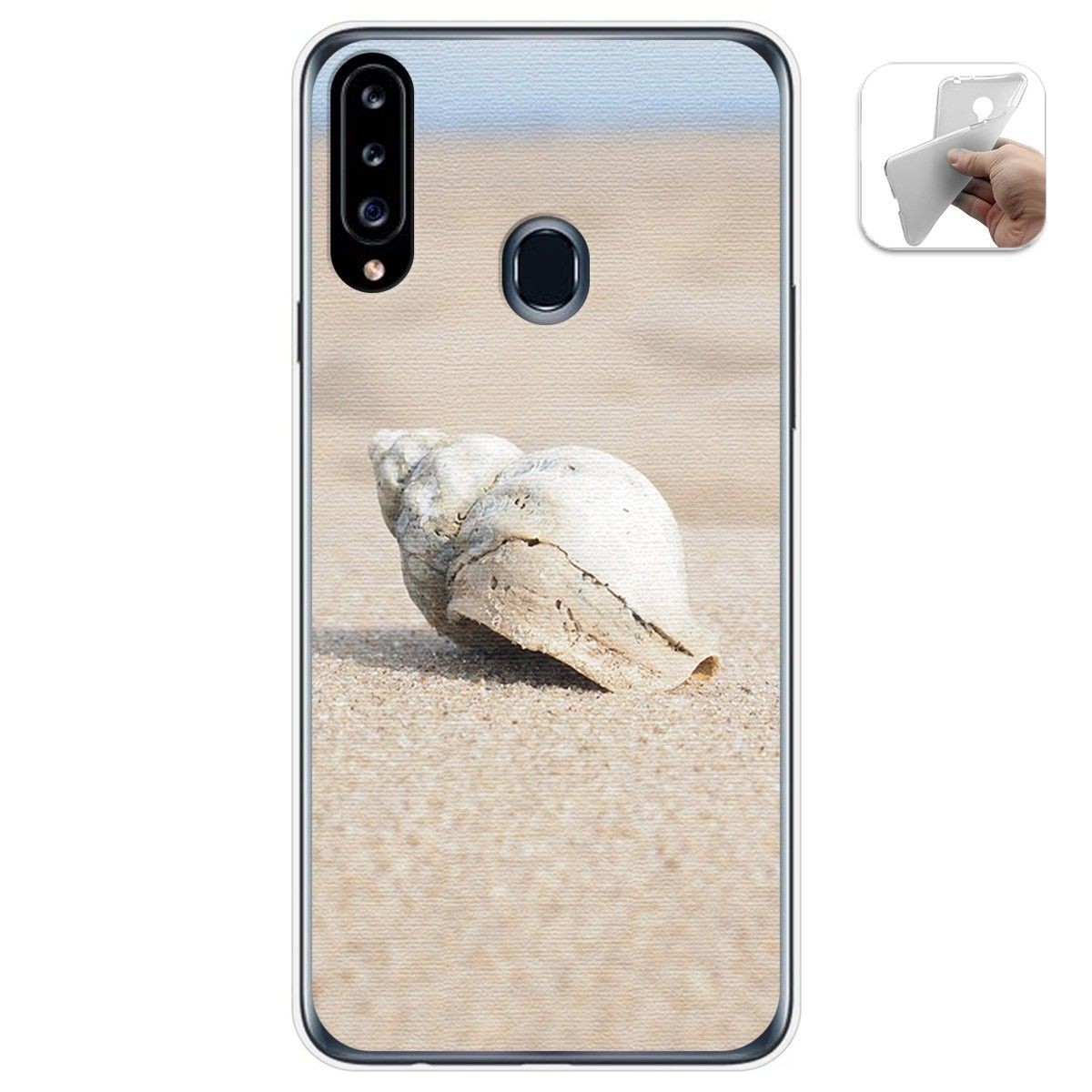 Funda Gel Tpu para Samsung Galaxy A20s diseño Concha Dibujos