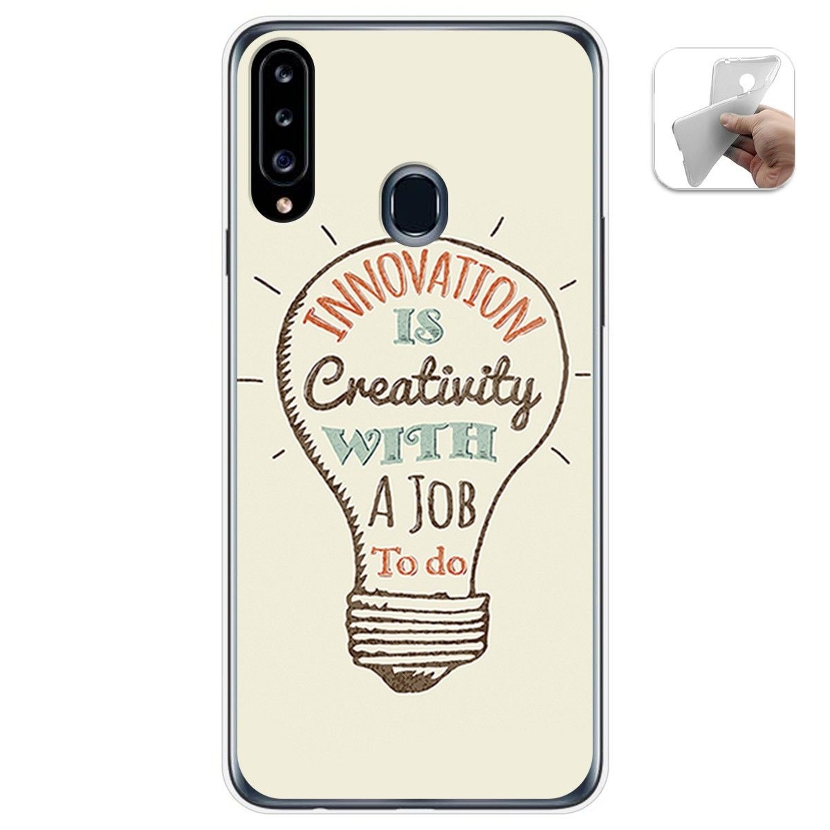 Funda Gel Tpu para Samsung Galaxy A20s diseño Creativity Dibujos