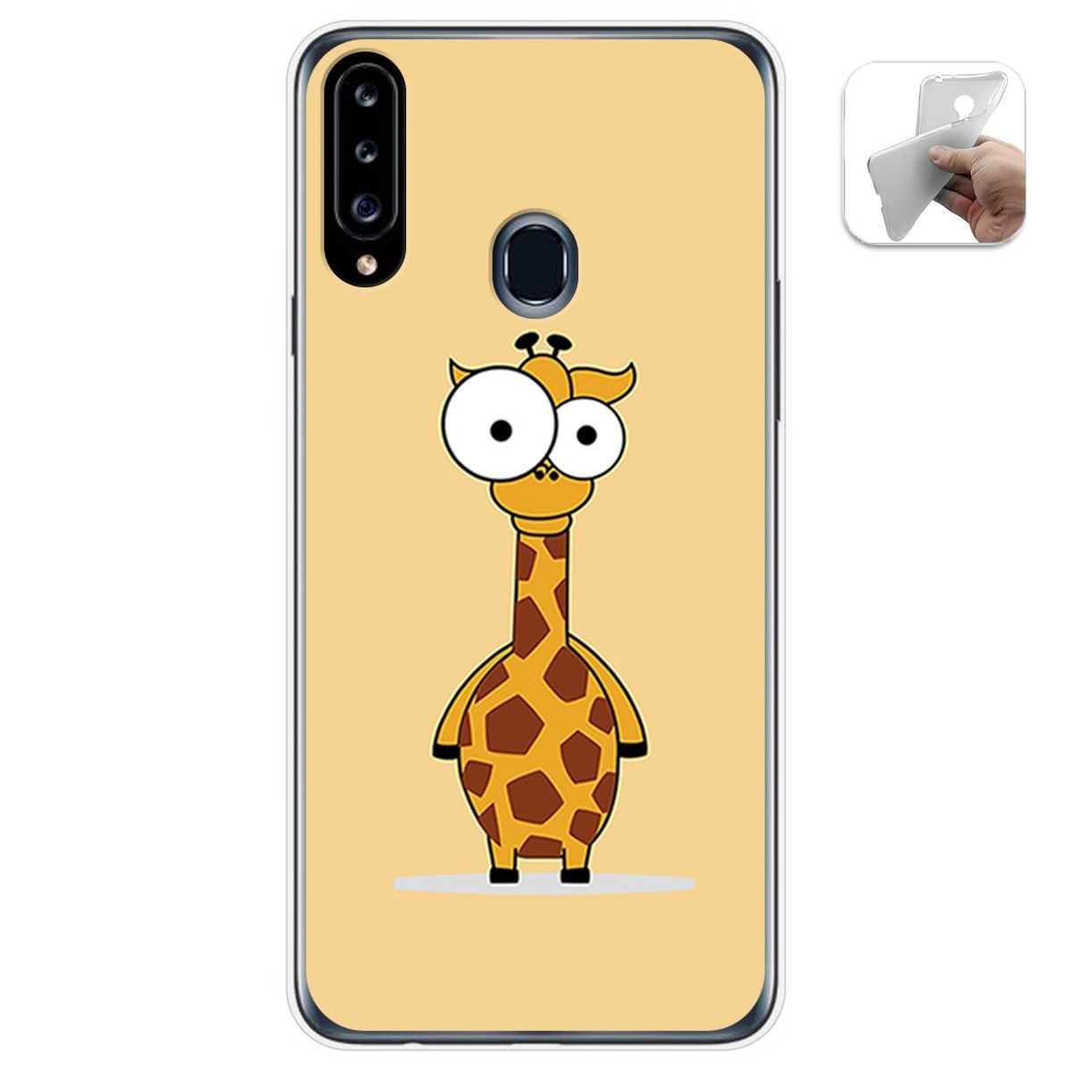 Funda Gel Tpu para Samsung Galaxy A20s diseño Jirafa Dibujos