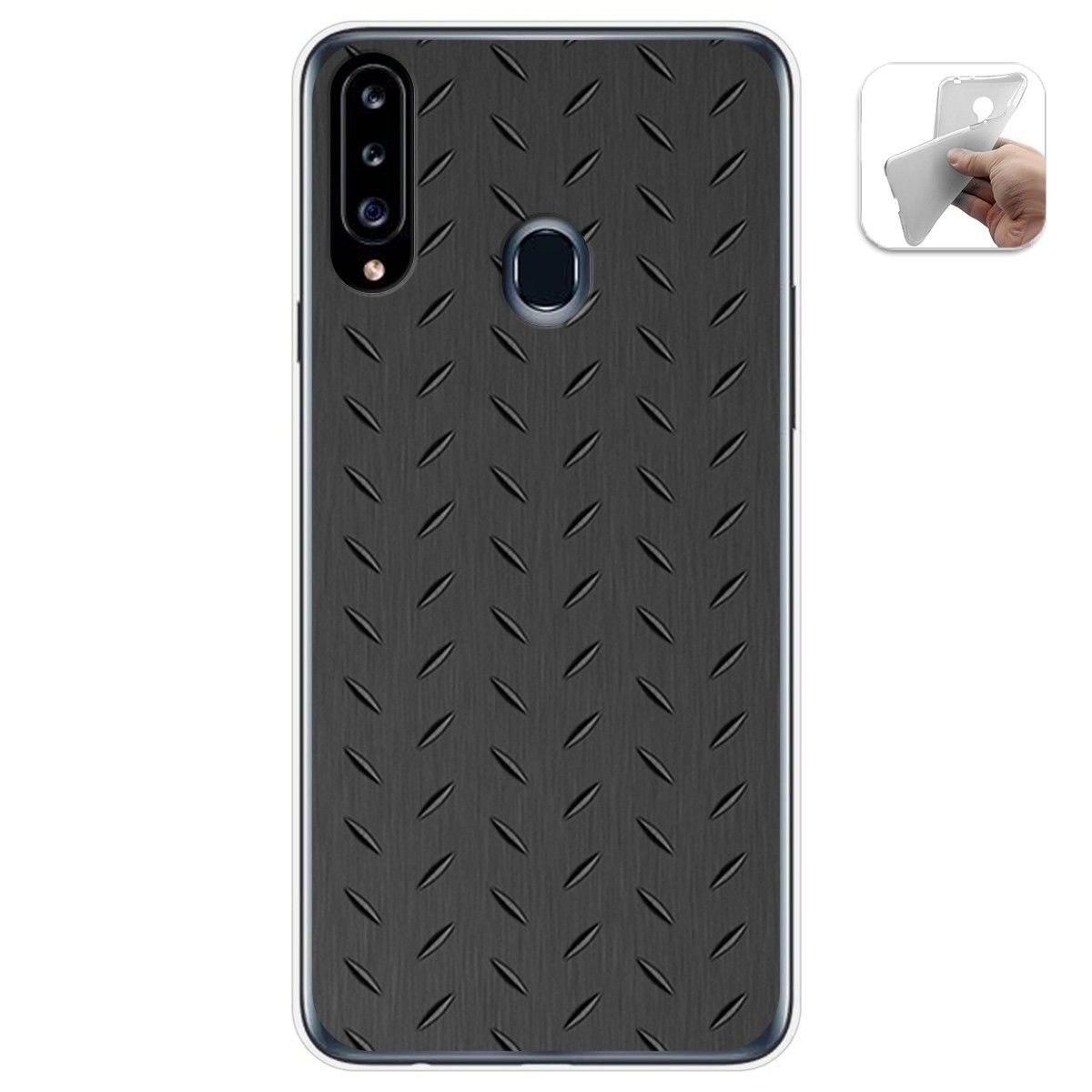 Funda Gel Tpu para Samsung Galaxy A20s diseño Metal Dibujos