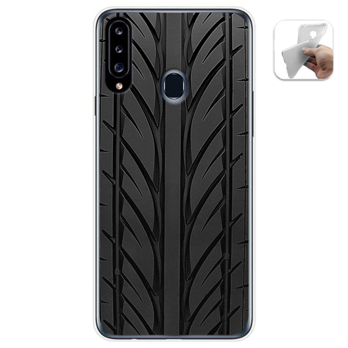 Funda Gel Tpu para Samsung Galaxy A20s diseño Neumatico Dibujos
