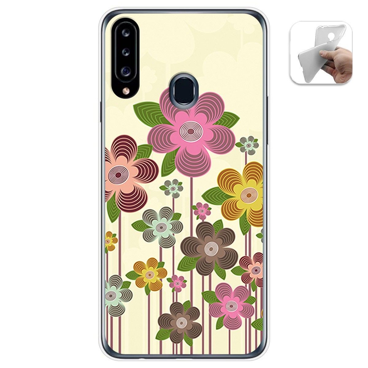Funda Gel Tpu para Samsung Galaxy A20s diseño Primavera En Flor Dibujos