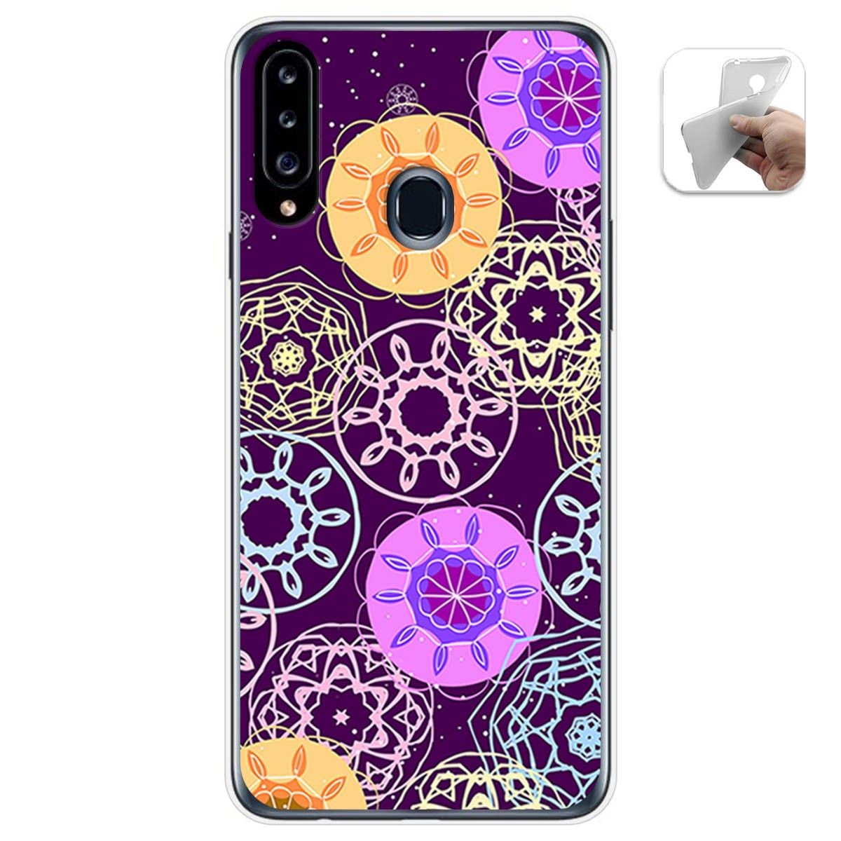 Funda Gel Tpu para Samsung Galaxy A20s diseño Radial Dibujos
