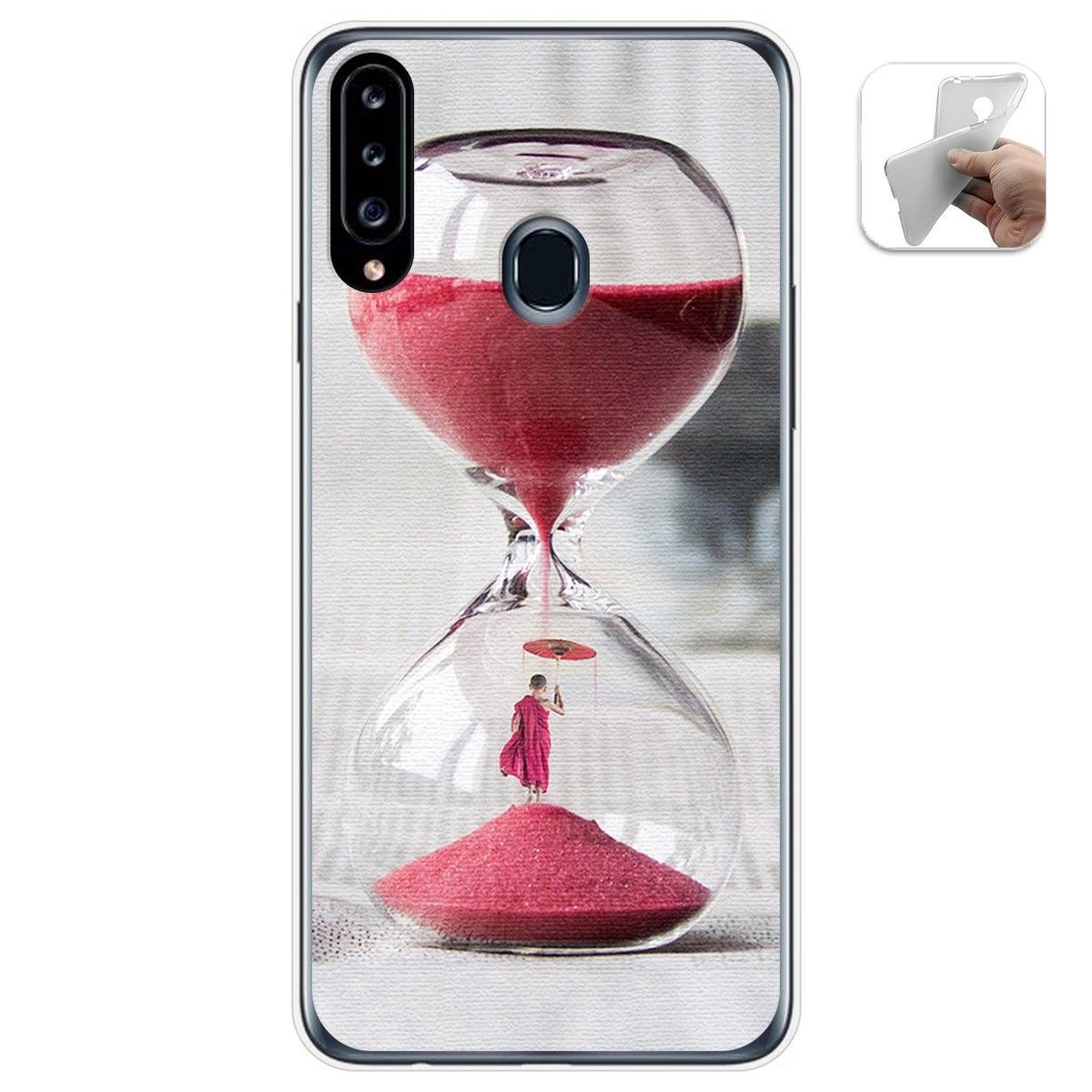 Funda Gel Tpu para Samsung Galaxy A20s diseño Reloj Dibujos