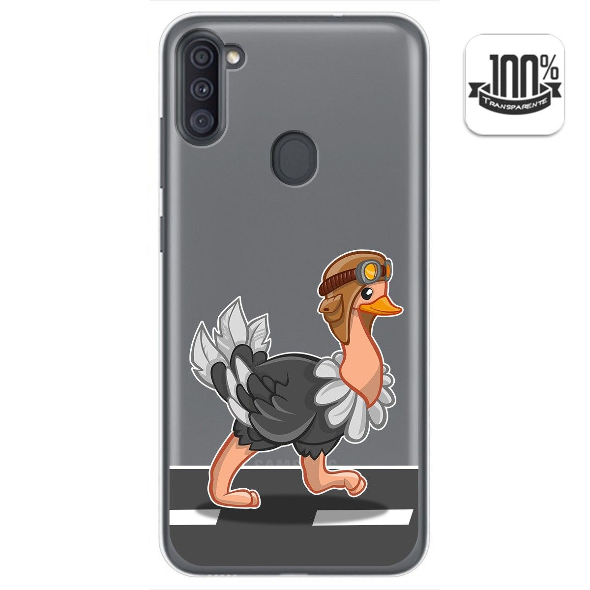 Funda Gel Transparente para Samsung Galaxy A11 / M11 diseño Avestruz Dibujos