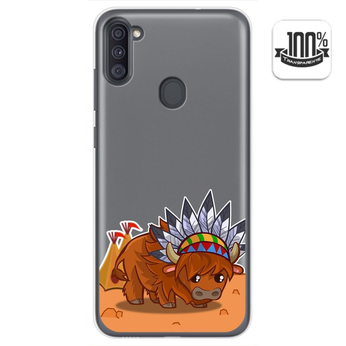 Funda Gel Transparente para Samsung Galaxy A11 / M11 diseño Bufalo Dibujos