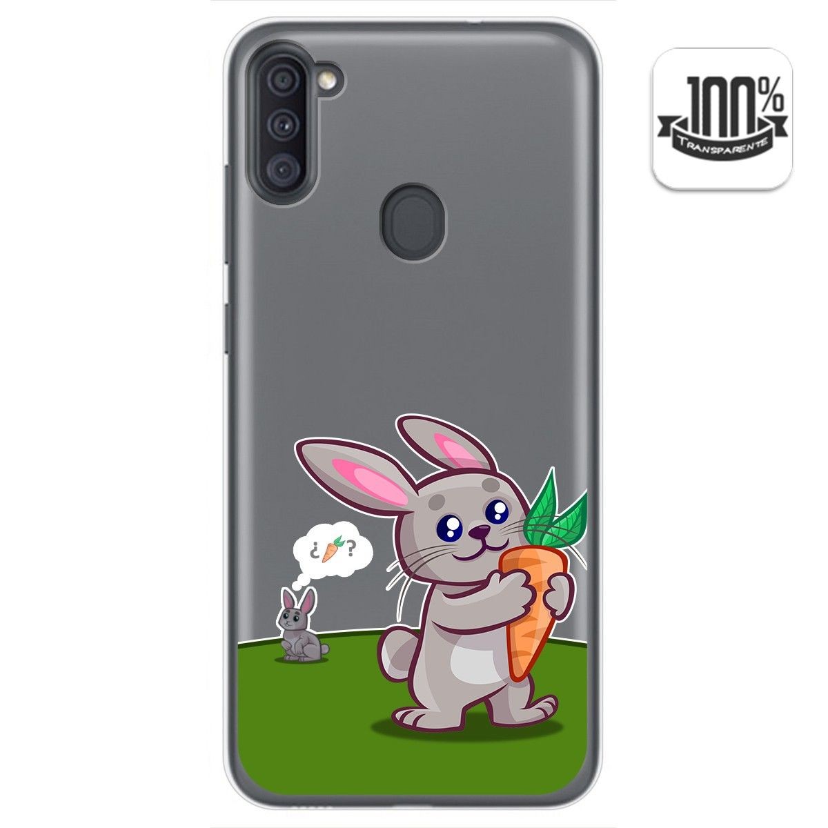 Funda Gel Transparente para Samsung Galaxy A11 / M11 diseño Conejo Dibujos
