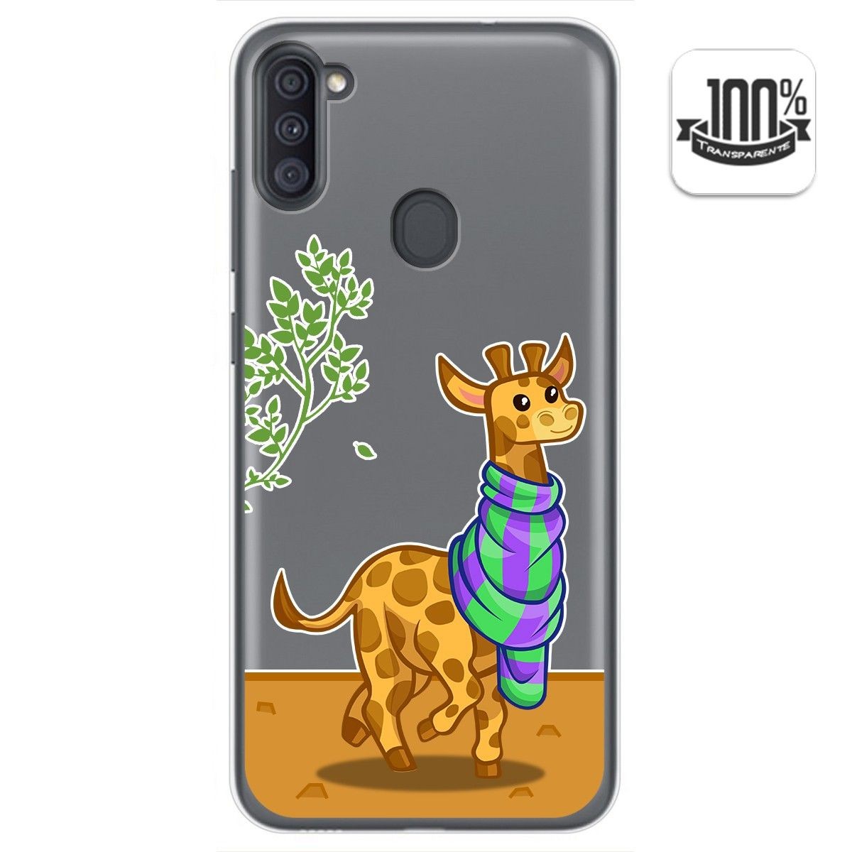 Funda Gel Transparente para Samsung Galaxy A11 / M11 diseño Jirafa Dibujos