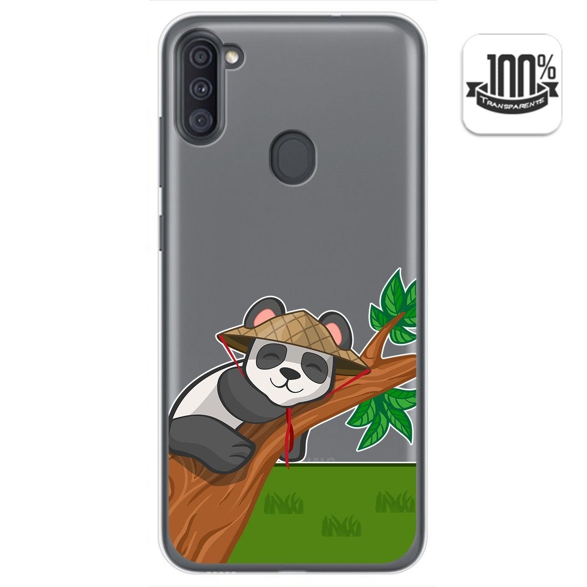 Funda Gel Transparente para Samsung Galaxy A11 / M11 diseño Panda Dibujos