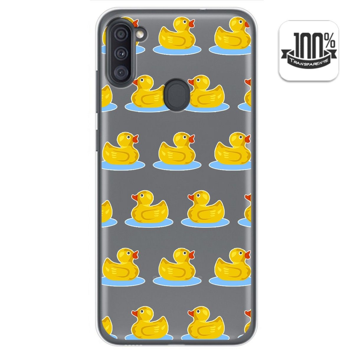 Funda Gel Transparente para Samsung Galaxy A11 / M11 diseño Pato Dibujos