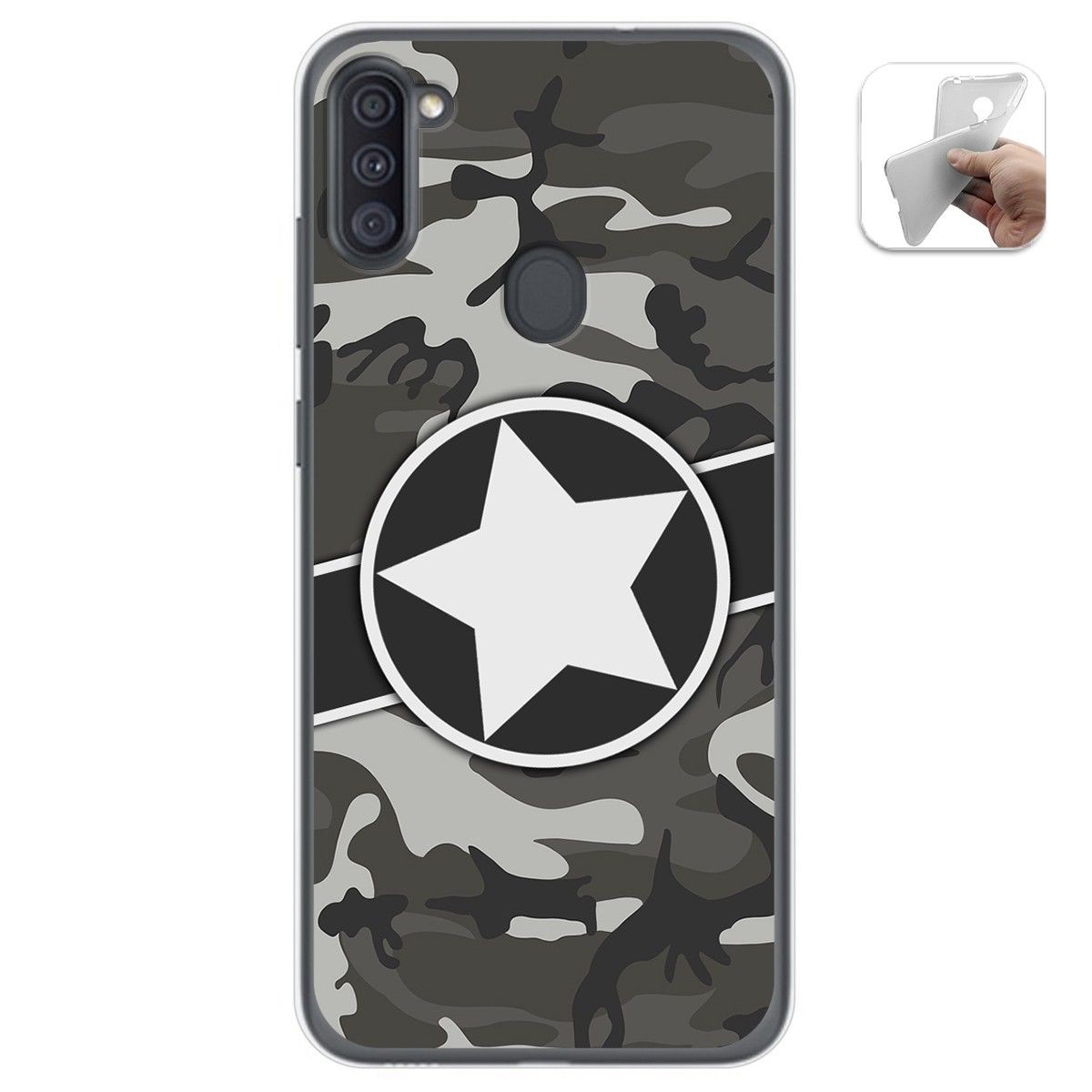 Funda Gel Tpu para Samsung Galaxy A11 / M11 diseño Camuflaje 02 Dibujos
