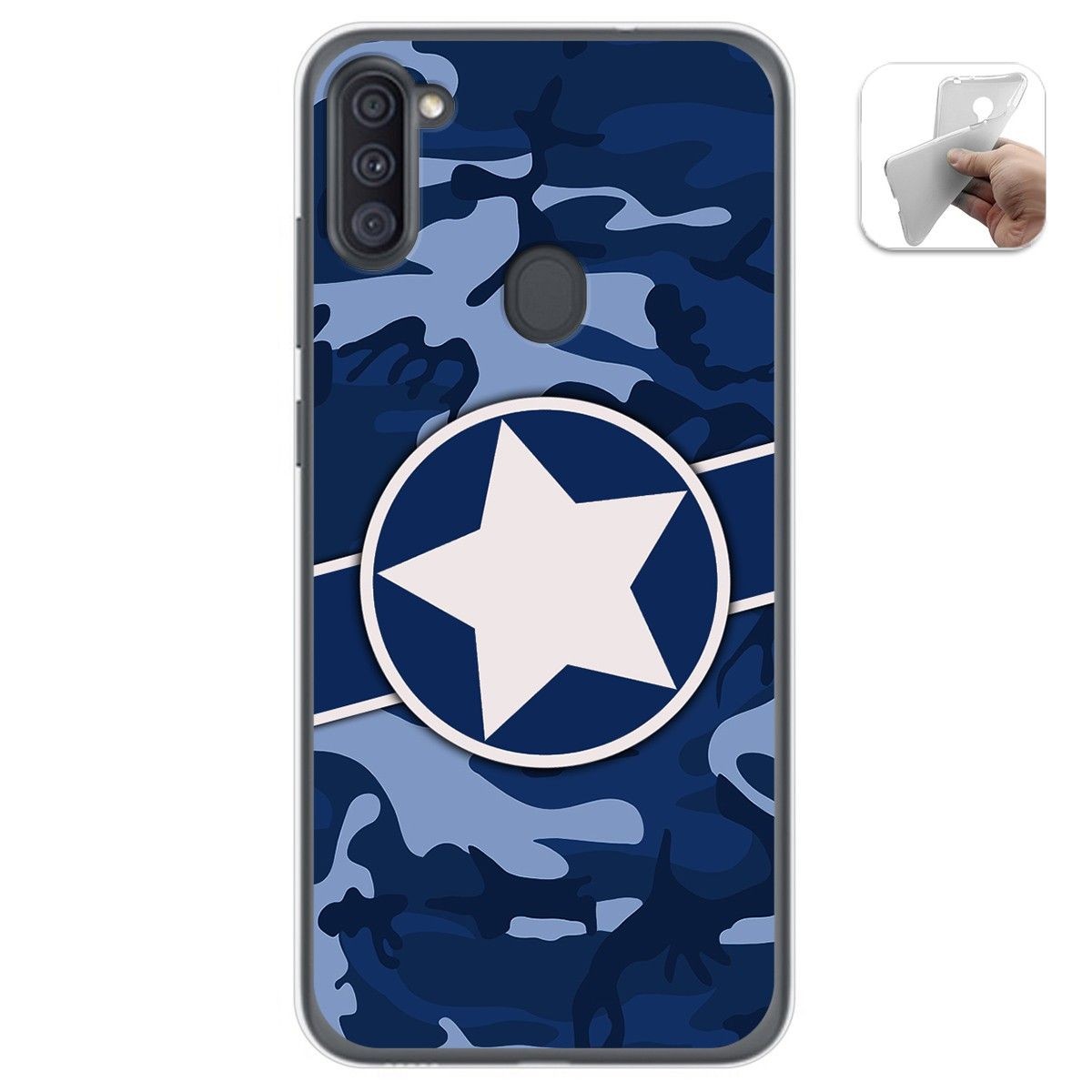 Funda Gel Tpu para Samsung Galaxy A11 / M11 diseño Camuflaje 03 Dibujos
