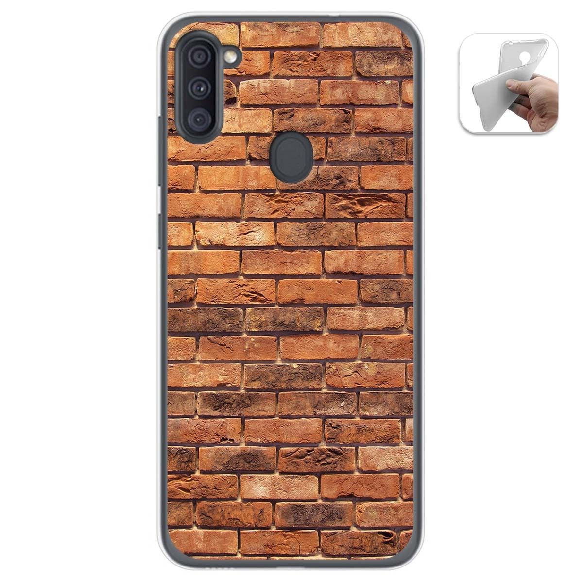 Funda Gel Tpu para Samsung Galaxy A11 / M11 diseño Ladrillo 04 Dibujos