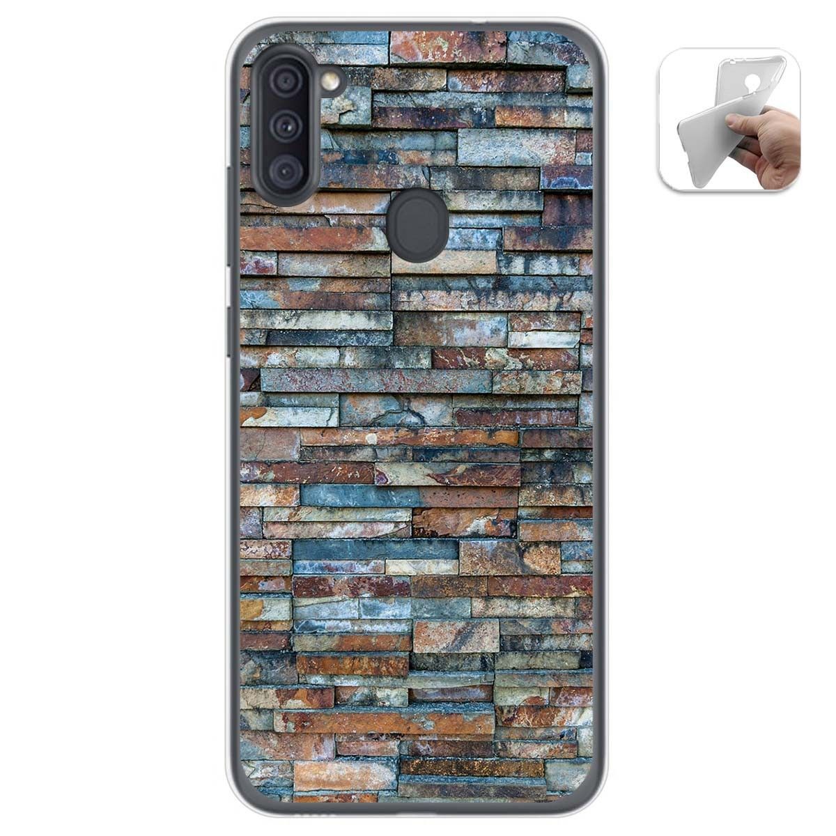 Funda Gel Tpu para Samsung Galaxy A11 / M11 diseño Ladrillo 05 Dibujos