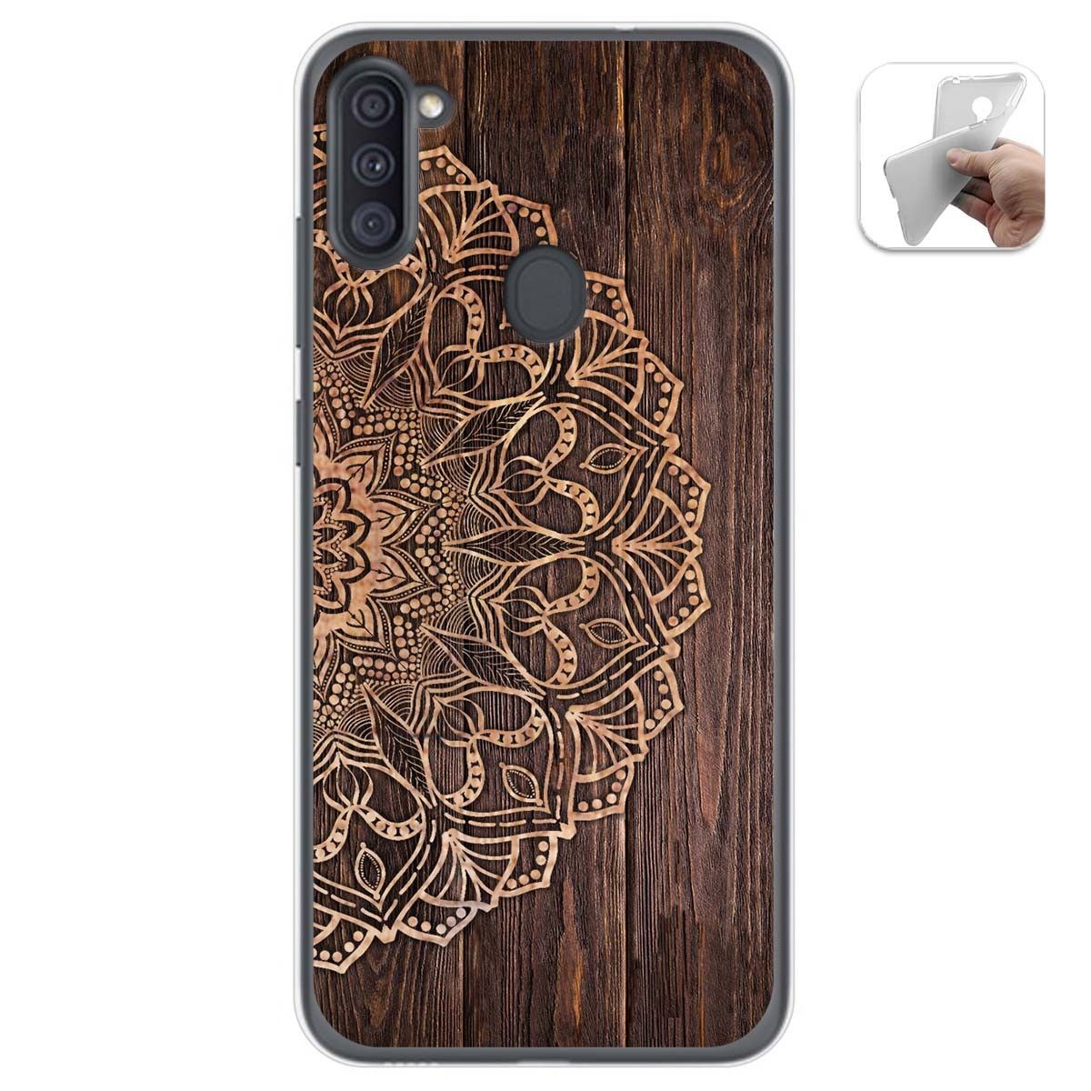 Funda Gel Tpu para Samsung Galaxy A11 / M11 diseño Madera 06 Dibujos