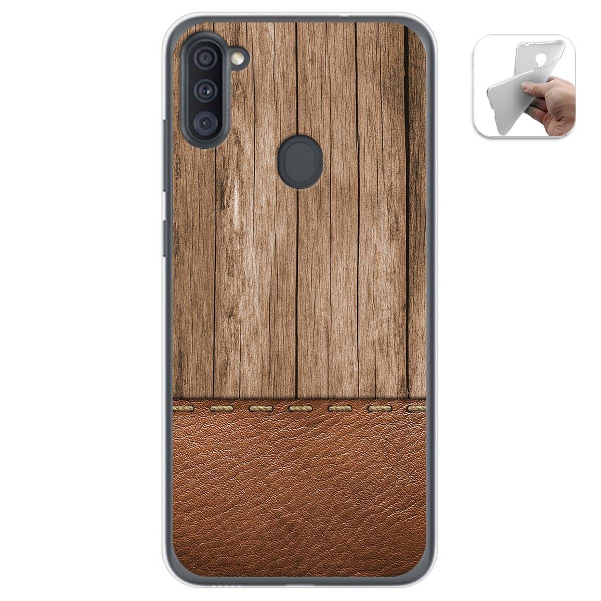 Funda Gel Tpu para Samsung Galaxy A11 / M11 diseño Madera 09 Dibujos